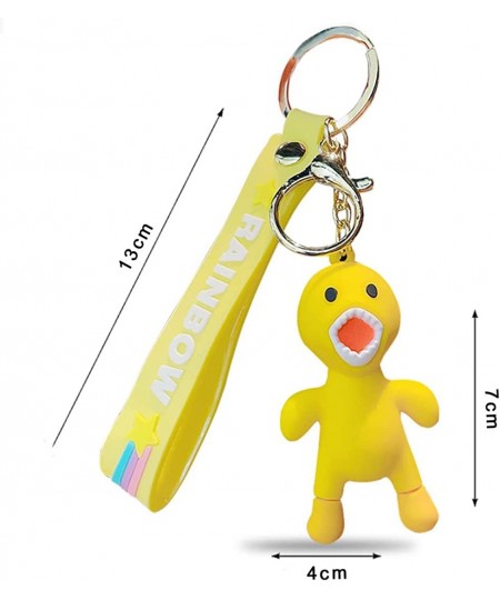 Rainbow Friends Keychain Cute Cartoon Blue Pendant Toy Key Chain Phone Bag Hanging Kids Birthday Party Favor Gifts $43.95 - G...