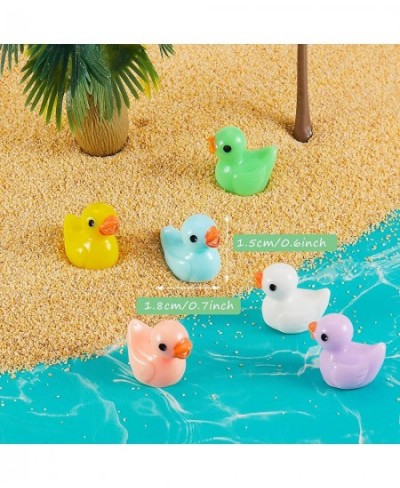 200 Pieces Tiny Ducks Mini Resin Duck Slime Charms Bead Miniature Duck Figures Ornament Garden Aquarium Dollhouse Decor for C...