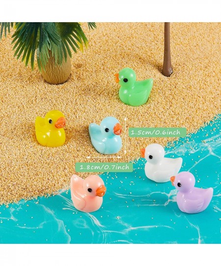 200 Pieces Tiny Ducks Mini Resin Duck Slime Charms Bead Miniature Duck Figures Ornament Garden Aquarium Dollhouse Decor for C...