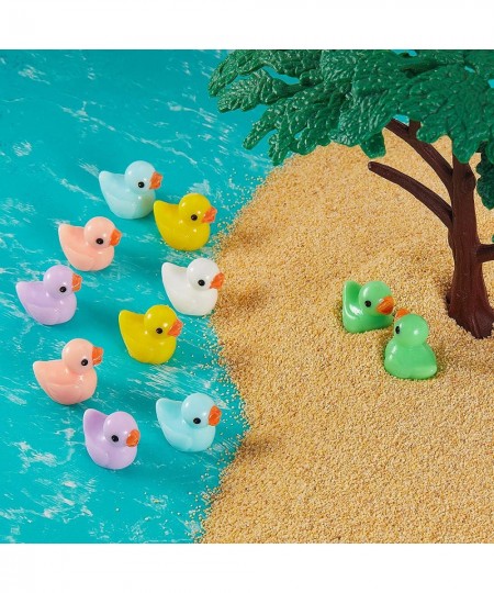 200 Pieces Tiny Ducks Mini Resin Duck Slime Charms Bead Miniature Duck Figures Ornament Garden Aquarium Dollhouse Decor for C...