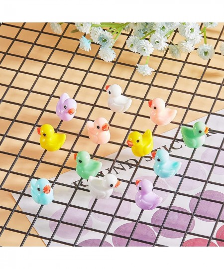 200 Pieces Tiny Ducks Mini Resin Duck Slime Charms Bead Miniature Duck Figures Ornament Garden Aquarium Dollhouse Decor for C...