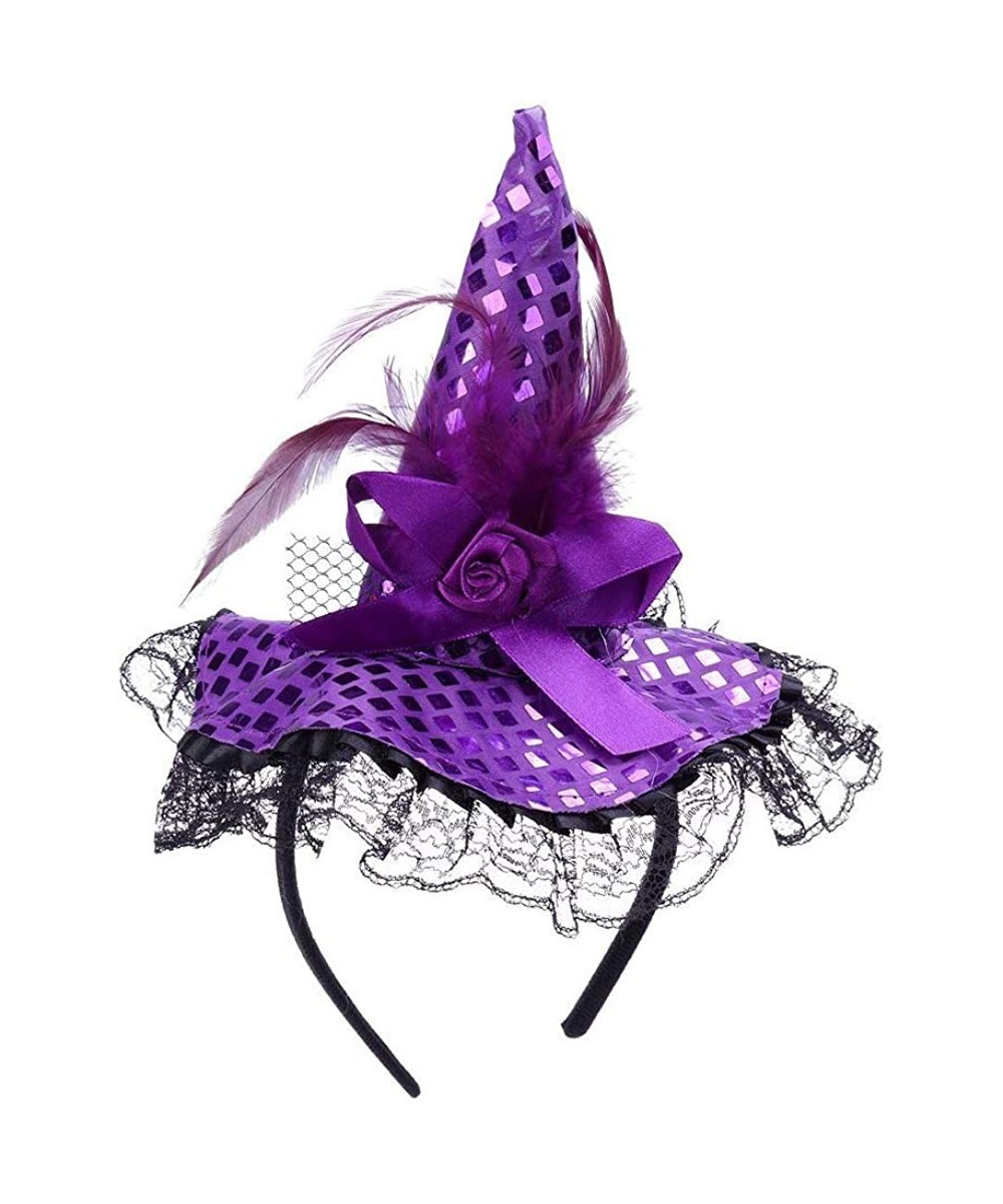 Halloween Witch Hat Headband - Dress Up Party Halloween Party Supplies (Purple) $17.12 - Kids' Party Hats