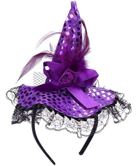 Halloween Witch Hat Headband - Dress Up Party Halloween Party Supplies (Purple) $17.12 - Kids' Party Hats