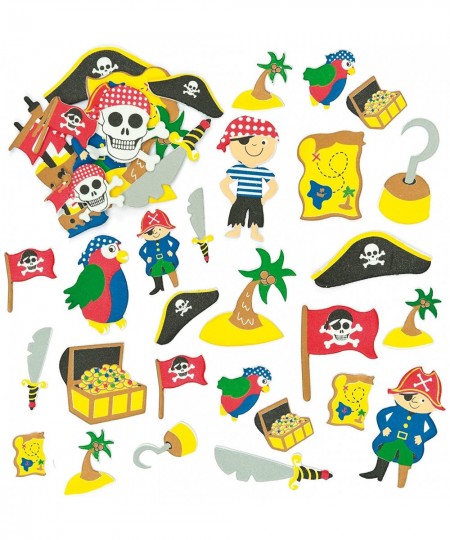 EV3215 Pirate Foam Stickers - Pack of 96 for Kids to Decorate Arts and Crafts Assorted $14.67 - Kids' Drawing & Writing Boards