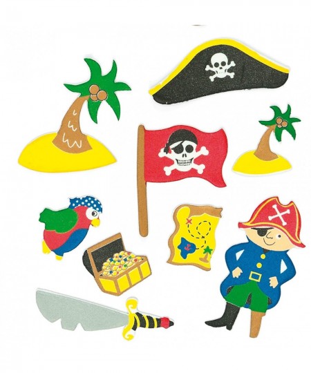 EV3215 Pirate Foam Stickers - Pack of 96 for Kids to Decorate Arts and Crafts Assorted $14.67 - Kids' Drawing & Writing Boards