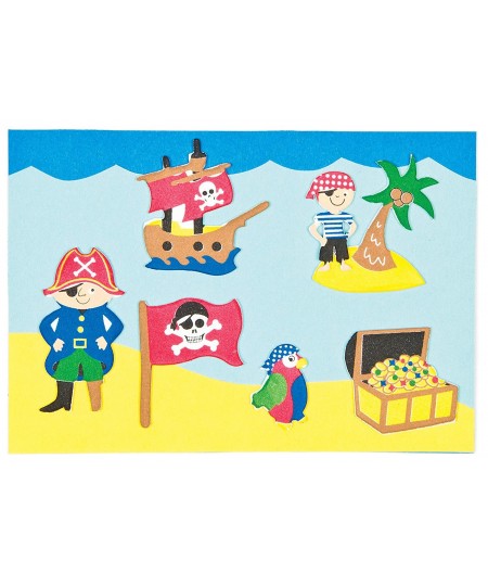 EV3215 Pirate Foam Stickers - Pack of 96 for Kids to Decorate Arts and Crafts Assorted $14.67 - Kids' Drawing & Writing Boards