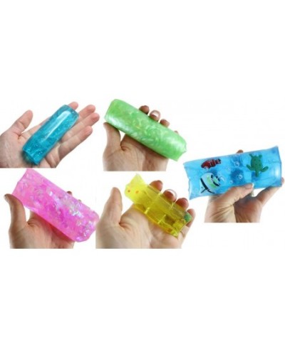 Set of 5 Different Water Trick Snakes - Filled with Sparkle Streamers Ocean Animals Glitter Confetti - Stress Toy - Slippery ...