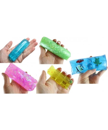 Set of 5 Different Water Trick Snakes - Filled with Sparkle Streamers Ocean Animals Glitter Confetti - Stress Toy - Slippery ...