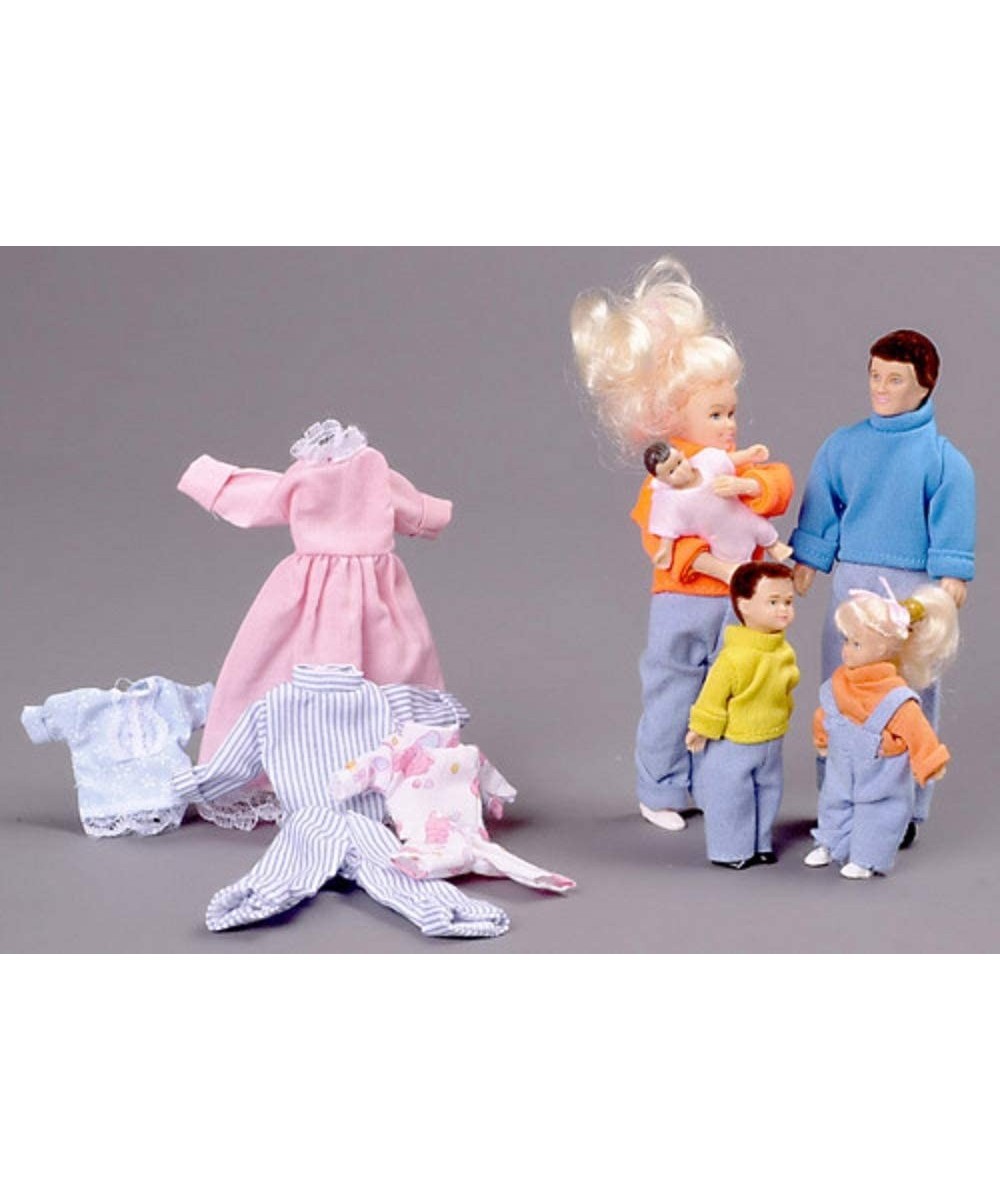 Dollhouse Miniature 5-Pc. Doll Family with Extra Clothes $98.94 - Dollhouse Accessories