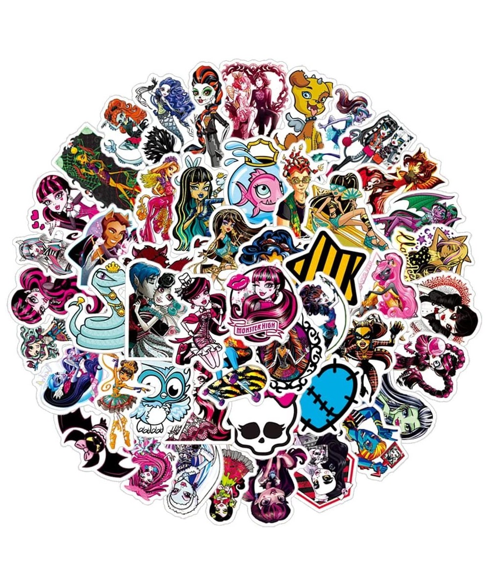 50Pcs Monster High Stickers Pack Vinyl Waterproof Stickers for Water Bottle Laptop Phone Skateboard Scrapbooking Journaling C...