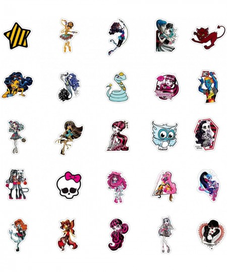 50Pcs Monster High Stickers Pack Vinyl Waterproof Stickers for Water Bottle Laptop Phone Skateboard Scrapbooking Journaling C...