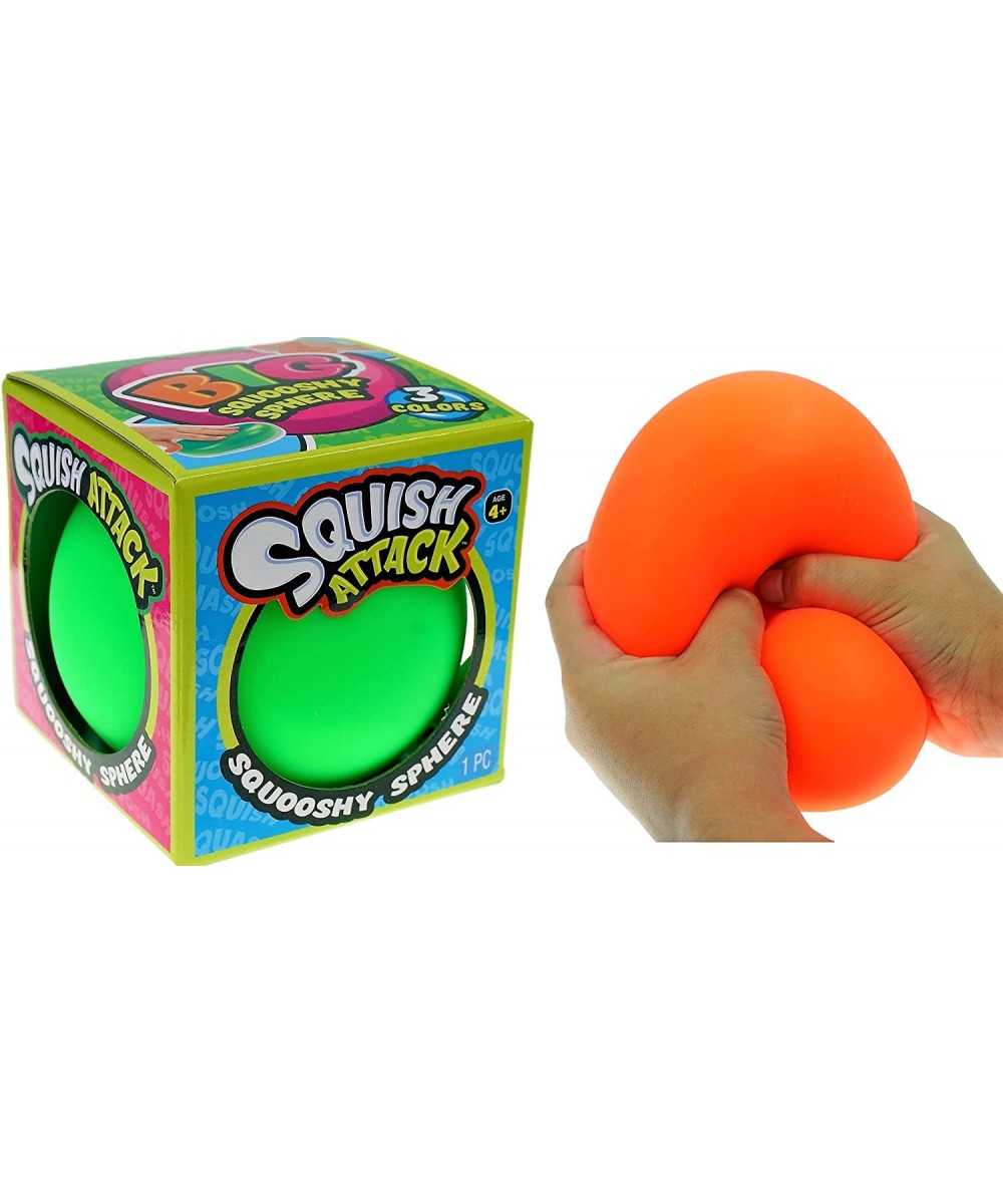 Squish Attack Giant Stress Balls (1 Balls Assorted Color) 4 Inch Jumbo Super Squishy Dough Balls for Kids & Adults. Large Str...