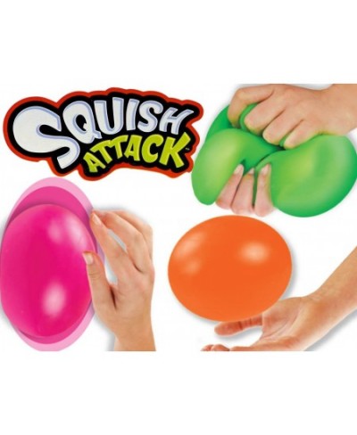 Squish Attack Giant Stress Balls (1 Balls Assorted Color) 4 Inch Jumbo Super Squishy Dough Balls for Kids & Adults. Large Str...