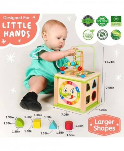 Wooden Kids Baby Activity Cube - Boys Gift Set | One 1 2 Year Old Boy Gifts Toys | Developmental Toddler Educational Learning...