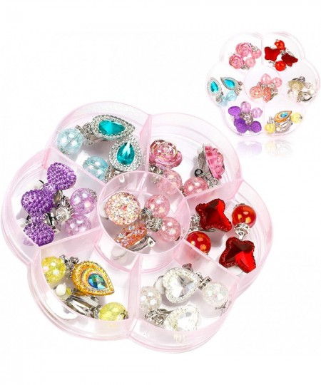 7 Pairs Clip on Earrings Girls No Pierced Design Earrings Dress up Pretend Princess Play Jewelry Accessories for Kids $16.96 ...