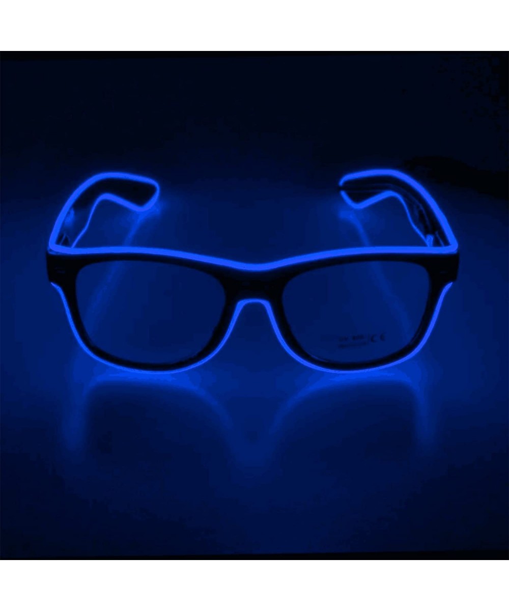 El Wire Glasses Led DJ Bright Light Safety Light Up Multicolor led Flashing Glasses with 4 Modes for Halloween Christmas Birt...