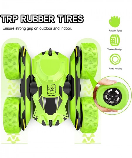 RC Cars Remote Control Car 360°Double Sided Flips Rotating RC Stunt Car Kids Xmas Toy Cars for Boys/Girls(Green) $40.07 - Rem...