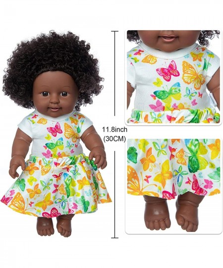 Black Doll 11 inch American African Girl Doll Lifelike Washable for Kids Girl Fashion Play Doll Perfect for Birthday Gift $33...