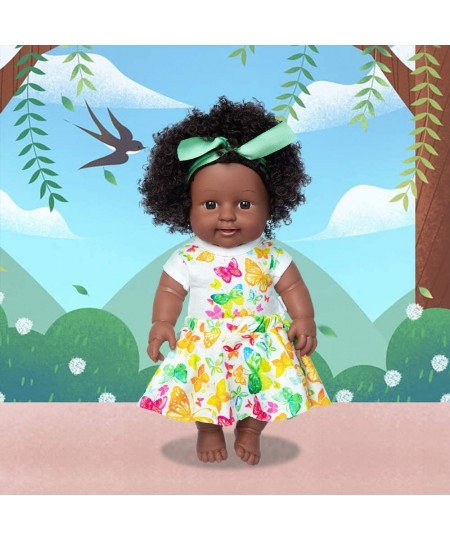 Black Doll 11 inch American African Girl Doll Lifelike Washable for Kids Girl Fashion Play Doll Perfect for Birthday Gift $33...