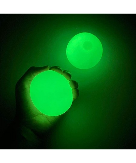 Sticky Ceiling Balls Sticky Balls for Ceiling Stress Relief Glow Toys Glow in The Dark Sticky Wall Balls Stuck on The Roof Te...