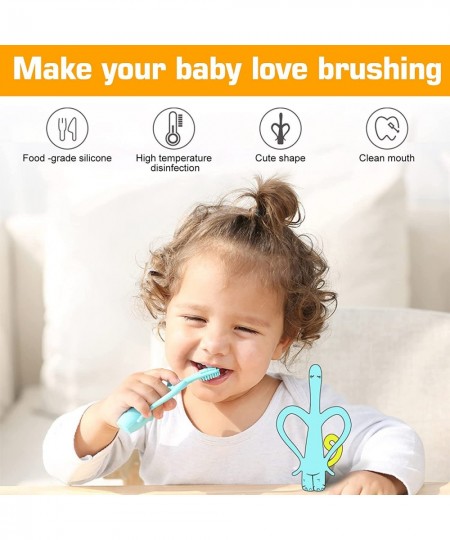 Elephant Silicone Baby Toothbrush / Teether Toddler Training Toothbrush Easy to Hold Safe &Soft Food Grade Silicone Develop O...