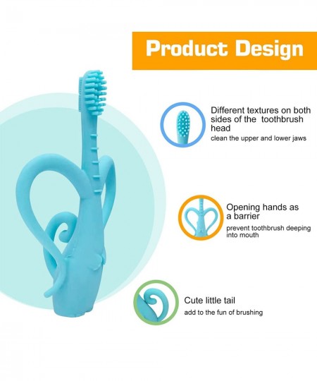 Elephant Silicone Baby Toothbrush / Teether Toddler Training Toothbrush Easy to Hold Safe &Soft Food Grade Silicone Develop O...