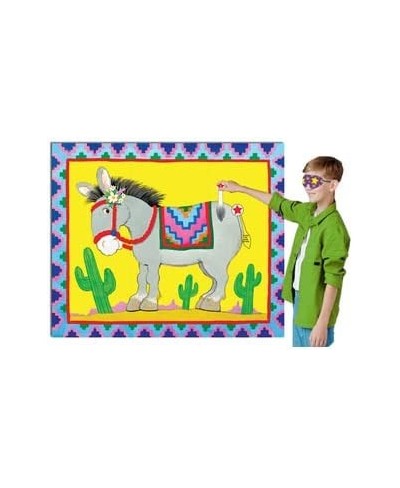 Pin The Tail On The Donkey Game For Kids - 16 Reusable Pin The Tails - Kids Games For Carnival Theme Party Decorations - Kids...