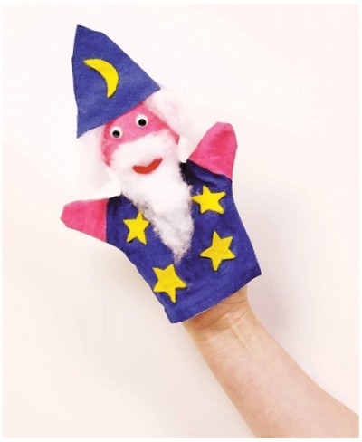 E562 Fabric Hand Puppets - Pack of 6 Story Telling Great for Art Parties Schools and Festive Crafting Activities Calico 21.5c...