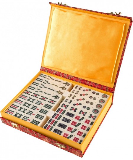 Chinese Mahjong Game Set with 146 Tiles Dice and Ornate Storage Case for Adults Kids Boys and Girls $60.09 - Game Accessories