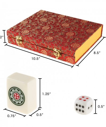 Chinese Mahjong Game Set with 146 Tiles Dice and Ornate Storage Case for Adults Kids Boys and Girls $60.09 - Game Accessories