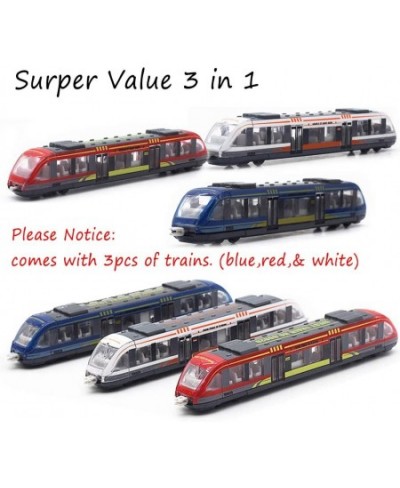 Train Set High Speed Lotomotive Engine Die Cast Model Car Sliding Subway Train for Kids Set of 3 $43.63 - Kids' Play Trains &...