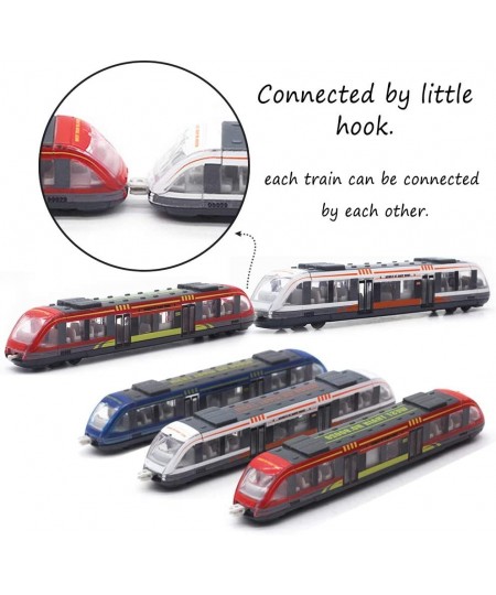 Train Set High Speed Lotomotive Engine Die Cast Model Car Sliding Subway Train for Kids Set of 3 $43.63 - Kids' Play Trains &...