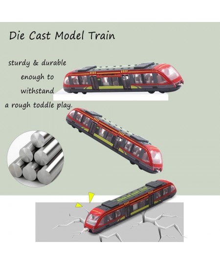 Train Set High Speed Lotomotive Engine Die Cast Model Car Sliding Subway Train for Kids Set of 3 $43.63 - Kids' Play Trains &...