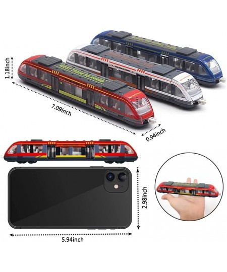 Train Set High Speed Lotomotive Engine Die Cast Model Car Sliding Subway Train for Kids Set of 3 $43.63 - Kids' Play Trains &...