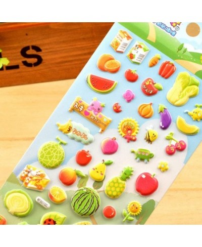 PVC Foam Stickers Fruit Vegetable Bubble Puffy Stickers Cute Cartoon for ScrapbookingDecor 4Sheets $20.35 - Kids' Stickers