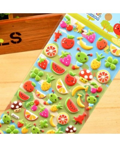 PVC Foam Stickers Fruit Vegetable Bubble Puffy Stickers Cute Cartoon for ScrapbookingDecor 4Sheets $20.35 - Kids' Stickers