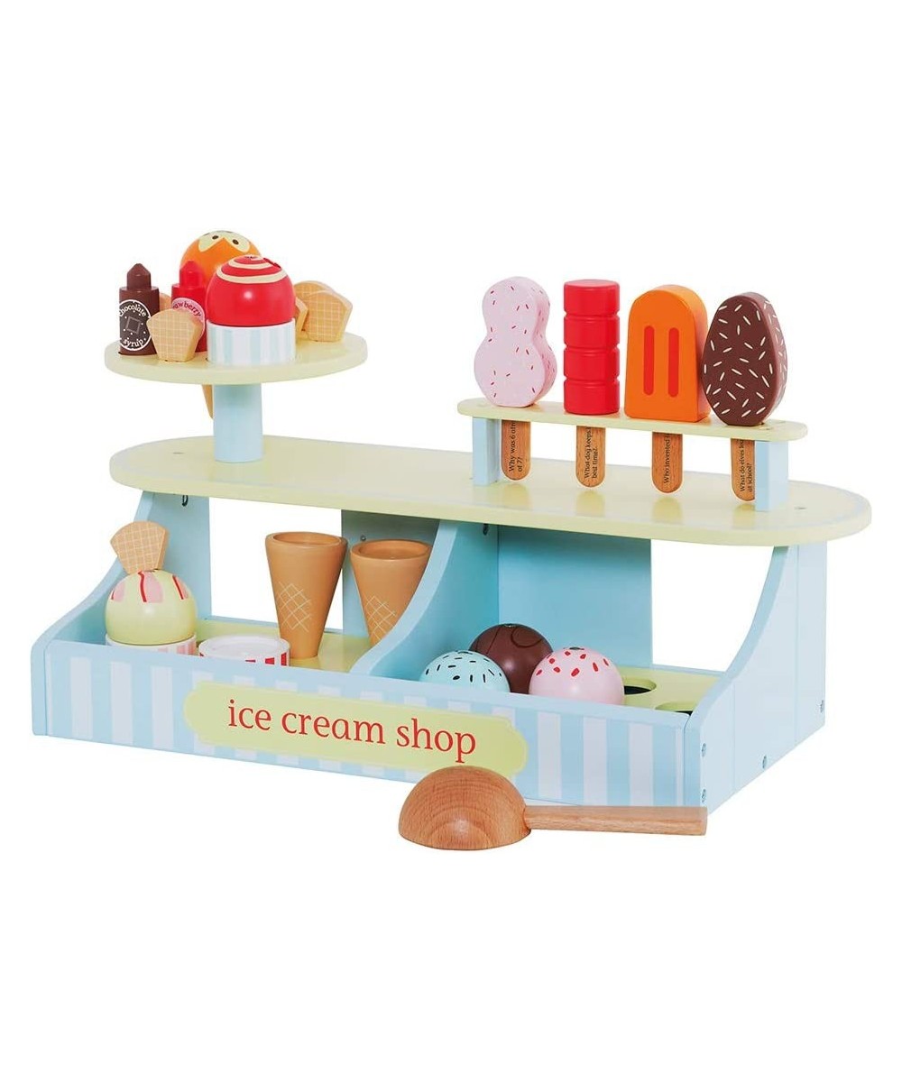 Wooden Ice Cream Shop Wooden Toys Pretend Play Play Food 3+ Gift for Boy or Girl $107.44 - Toy Kitchen Products