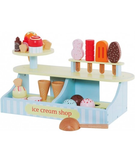 Wooden Ice Cream Shop Wooden Toys Pretend Play Play Food 3+ Gift for Boy or Girl $107.44 - Toy Kitchen Products