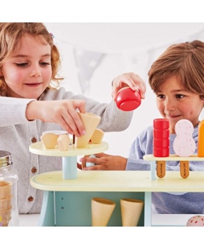 Wooden Ice Cream Shop Wooden Toys Pretend Play Play Food 3+ Gift for Boy or Girl $107.44 - Toy Kitchen Products