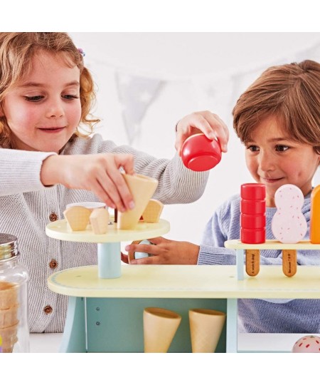 Wooden Ice Cream Shop Wooden Toys Pretend Play Play Food 3+ Gift for Boy or Girl $107.44 - Toy Kitchen Products