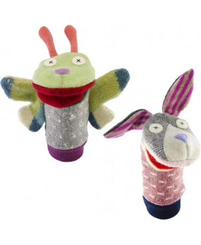 Cate & Levi - Wool Puppet Sets - Made in Canada - Movable Mouths - Safe for All Ages (Set of 2 - Bunny Butterfly) $59.73 - Ha...