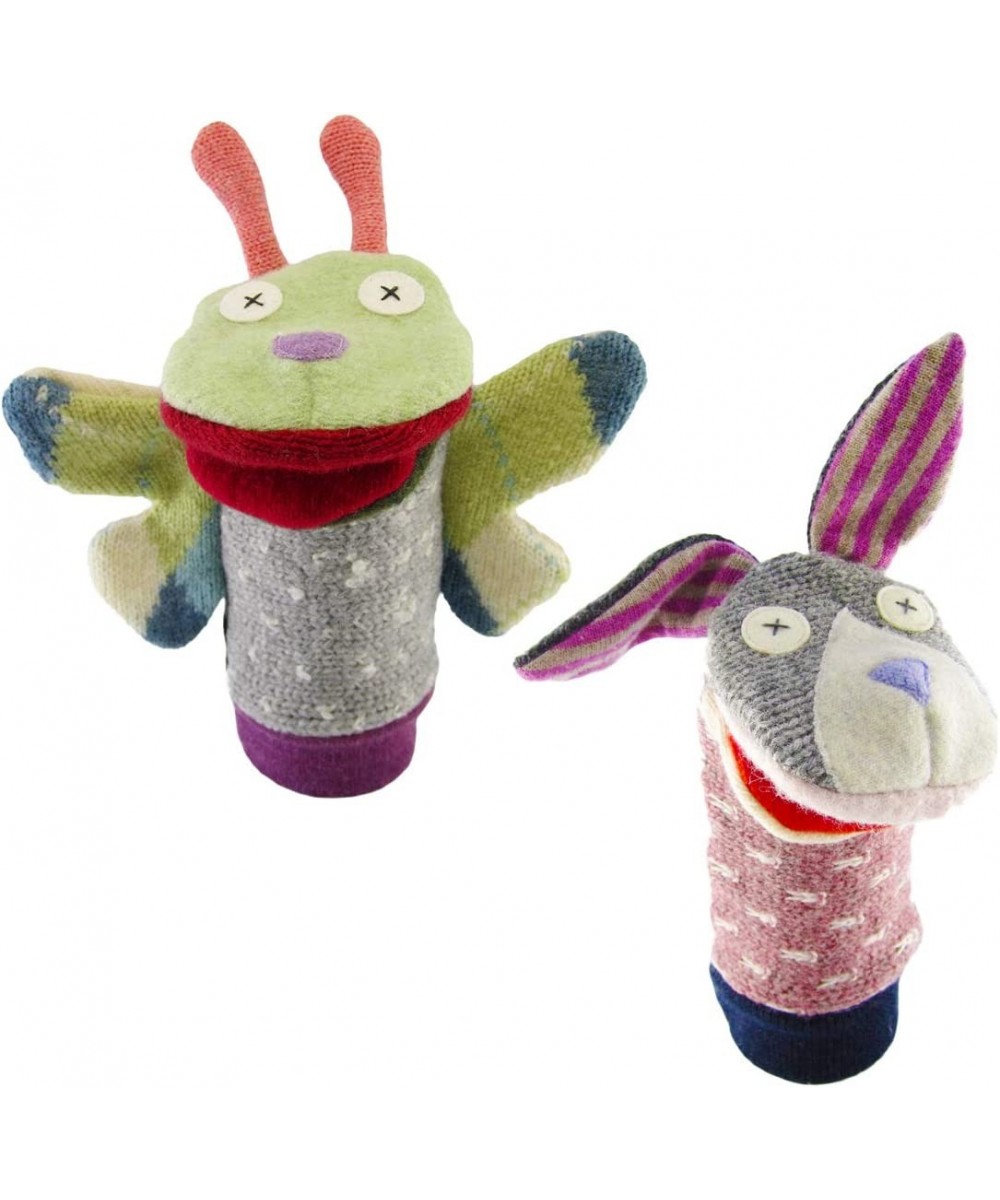 Cate & Levi - Wool Puppet Sets - Made in Canada - Movable Mouths - Safe for All Ages (Set of 2 - Bunny Butterfly) $59.73 - Ha...