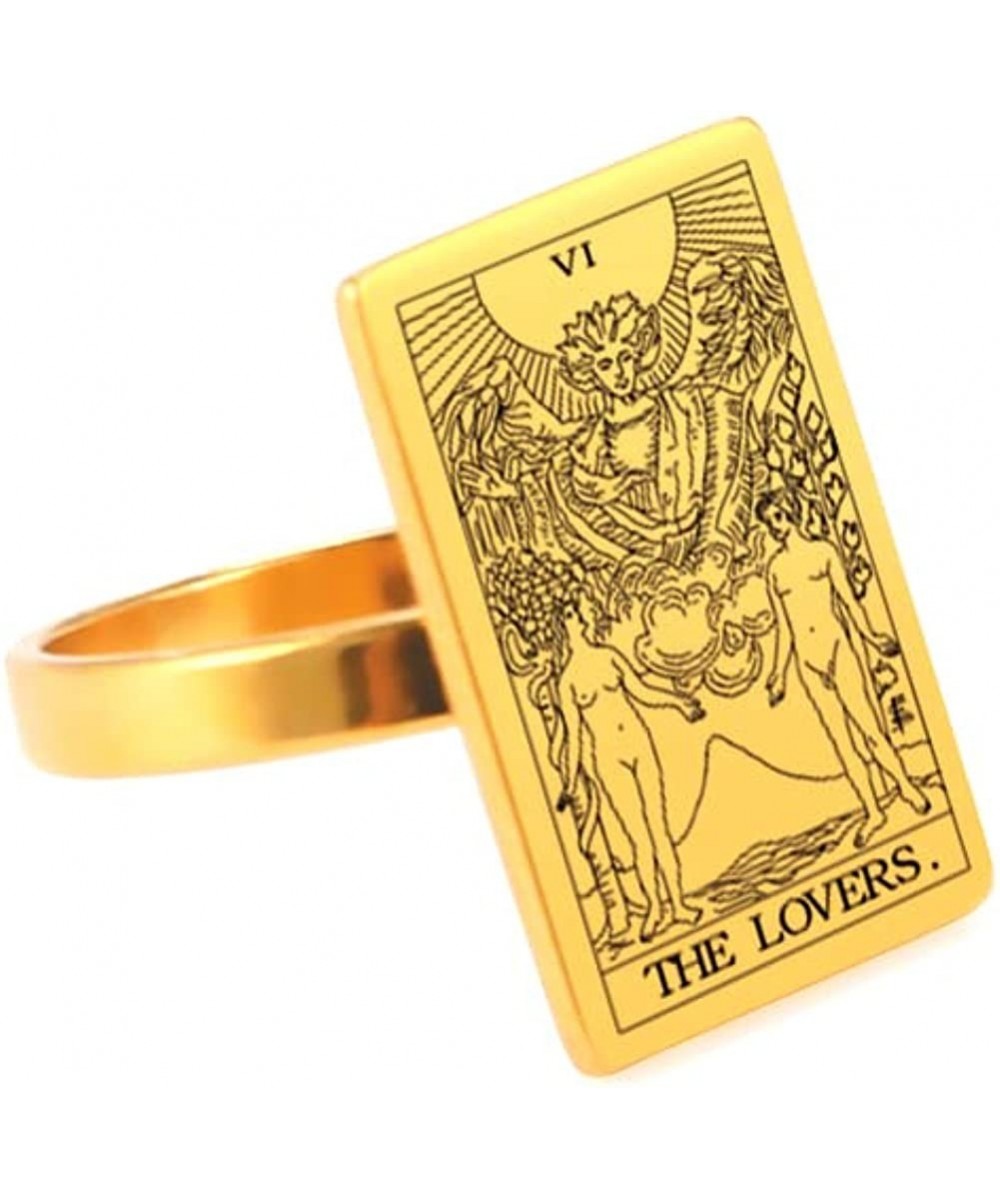 Tarot Cards Rings for Women Girls Astrology Divination Magic Amulet Ring Band Major Arcana Jewelry $19.37 - Kids' Dress-Up Ac...