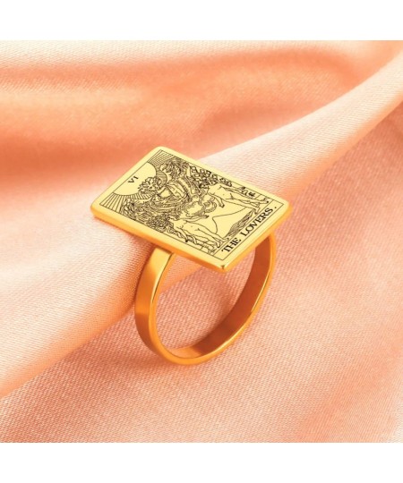 Tarot Cards Rings for Women Girls Astrology Divination Magic Amulet Ring Band Major Arcana Jewelry $19.37 - Kids' Dress-Up Ac...