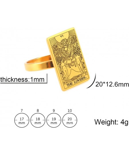 Tarot Cards Rings for Women Girls Astrology Divination Magic Amulet Ring Band Major Arcana Jewelry $19.37 - Kids' Dress-Up Ac...