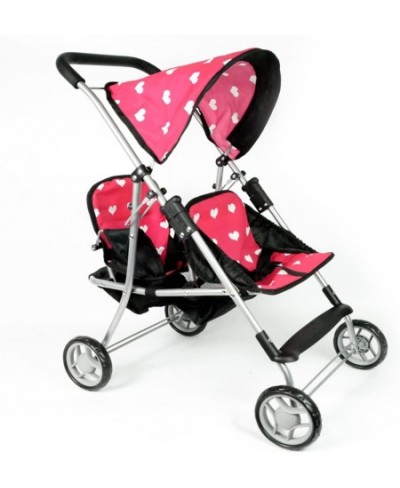 First Doll Twin Stroller - Cutest Heart Design Baby Doll Strollers - Great Toy Gift for Toddlers and Girls $60.98 - Doll Acce...