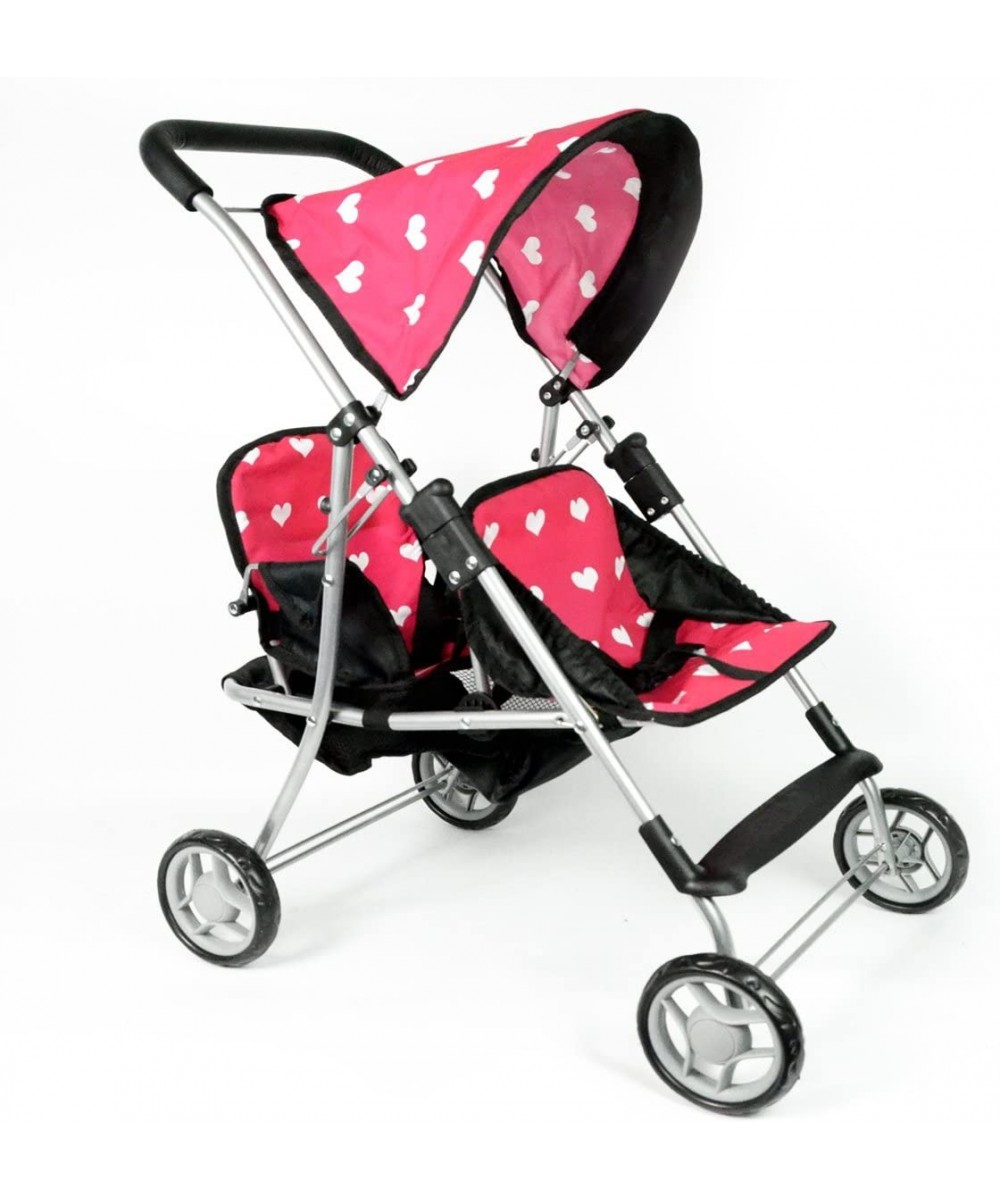 First Doll Twin Stroller - Cutest Heart Design Baby Doll Strollers - Great Toy Gift for Toddlers and Girls $60.98 - Doll Acce...