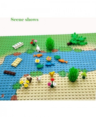 6 Pack Grassland Rivers Pattern Baseplate 10" x 10" - Building Brick Base Plate Compatible with All Major Brands for City Roa...