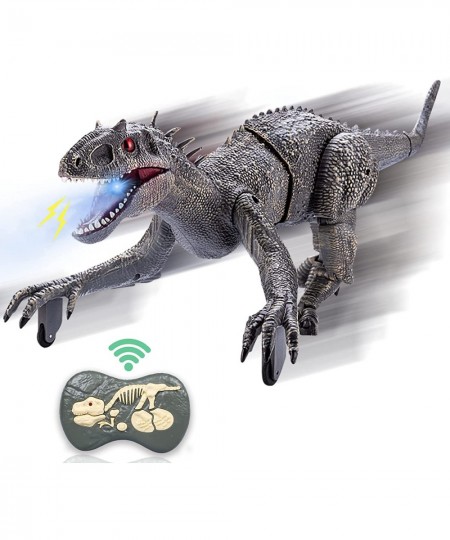 8 Channels Remote Control Dinosaur Toys Big Electric RC Walking Dinosaur Robot Toy w/ Water Mist Flashing Light Roaring Power...