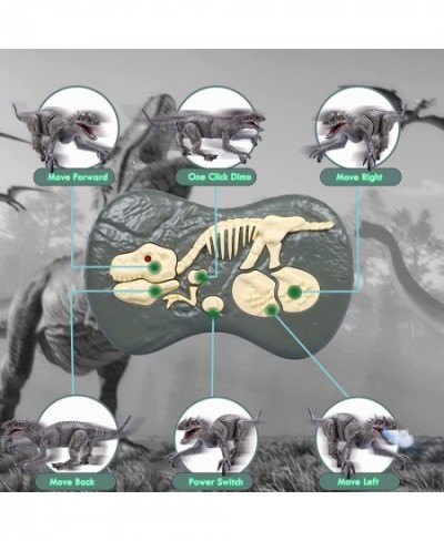 8 Channels Remote Control Dinosaur Toys Big Electric RC Walking Dinosaur Robot Toy w/ Water Mist Flashing Light Roaring Power...